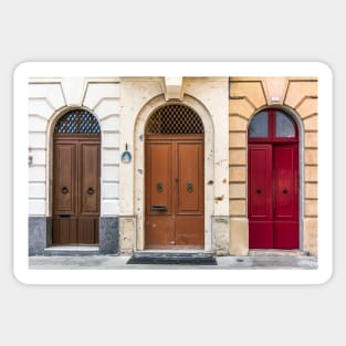 Three vintage doors Sticker